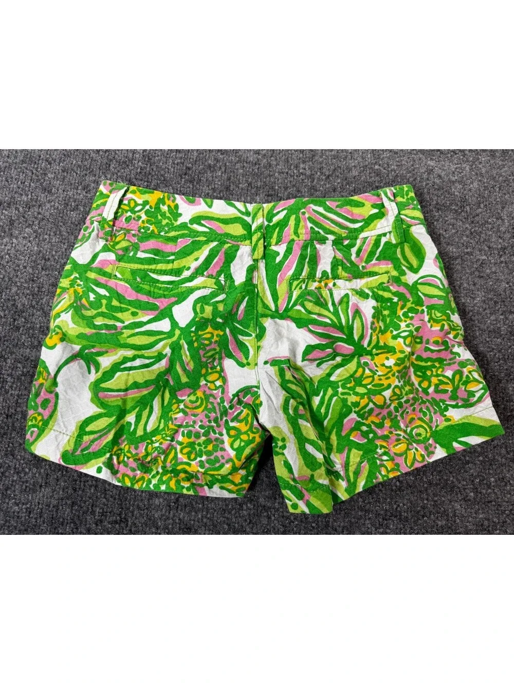 Lilly Pulitzer The Callahan Shorts Women's Size 000  Green White Short
